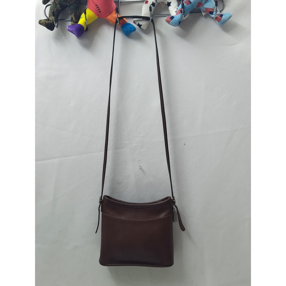 Coach Brown Leather Zipper Closure Crossbody Bag - Vintage Made in USA - Picture 7 of 14